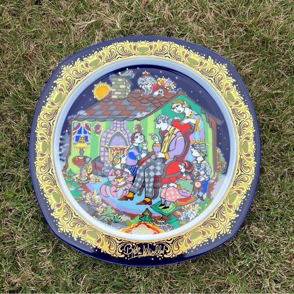 Bjorn Wiinblad Christmas Carols On Porcelain 1992 Plate